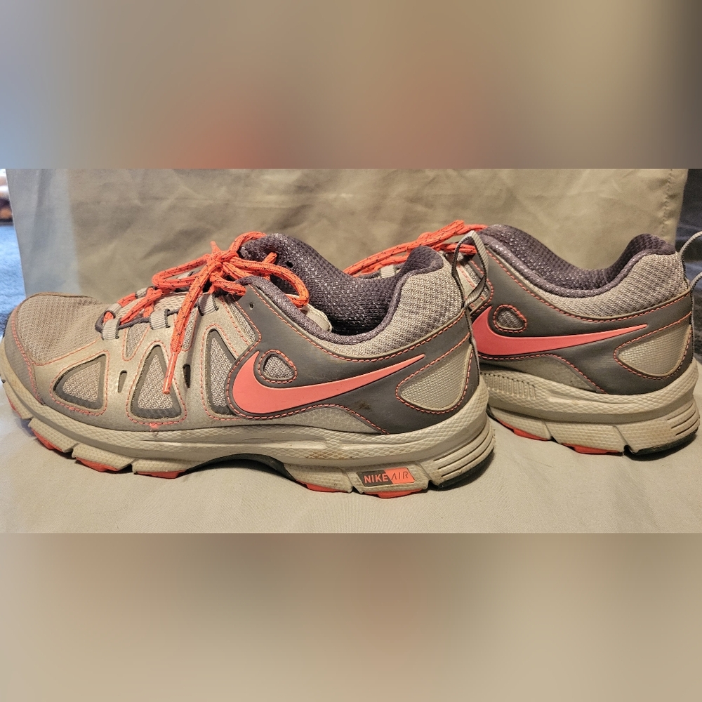 Nike Women's Gray and Pink Air Sneakers